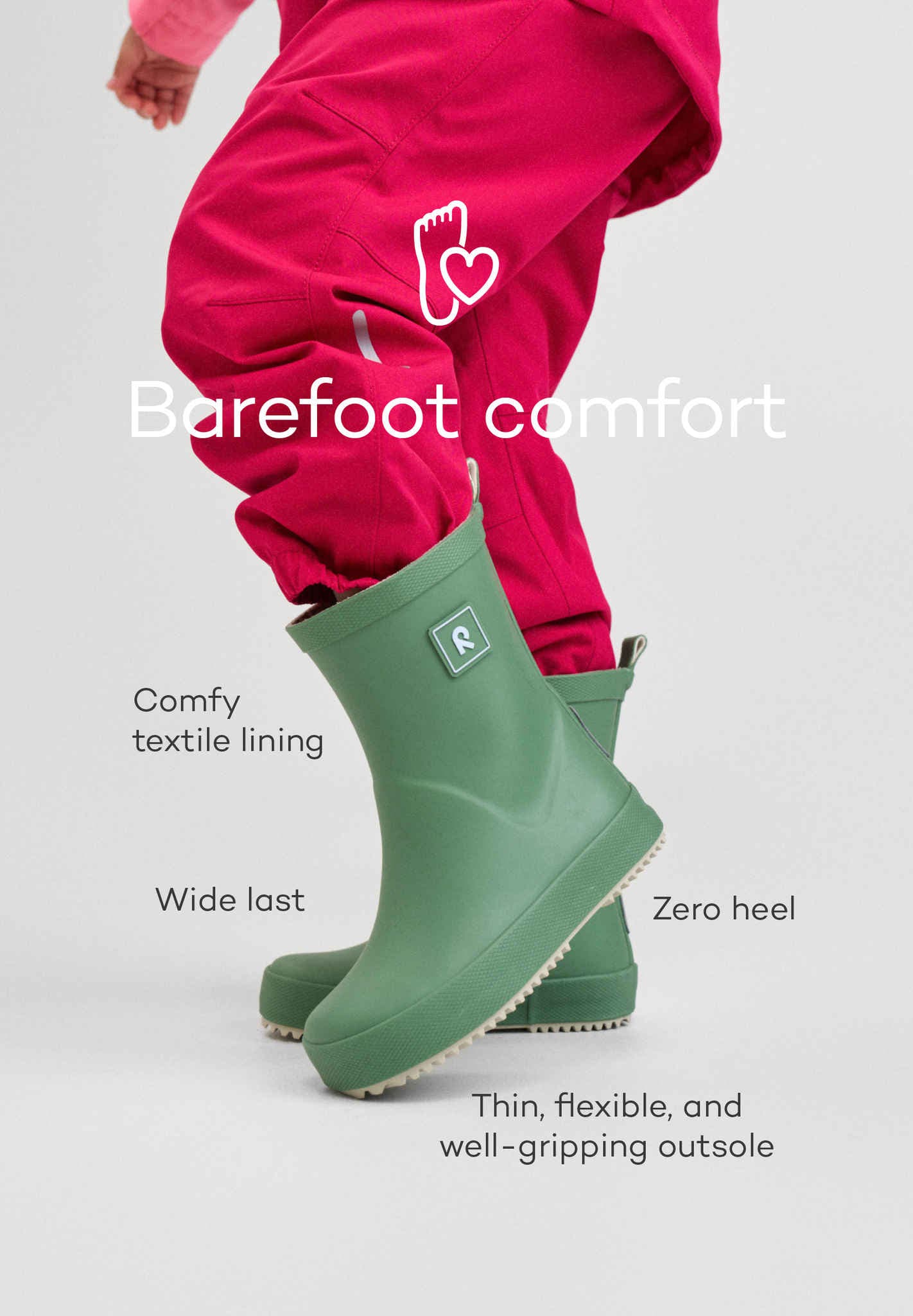 Kids' barefoot rain boots Ankka Shoes