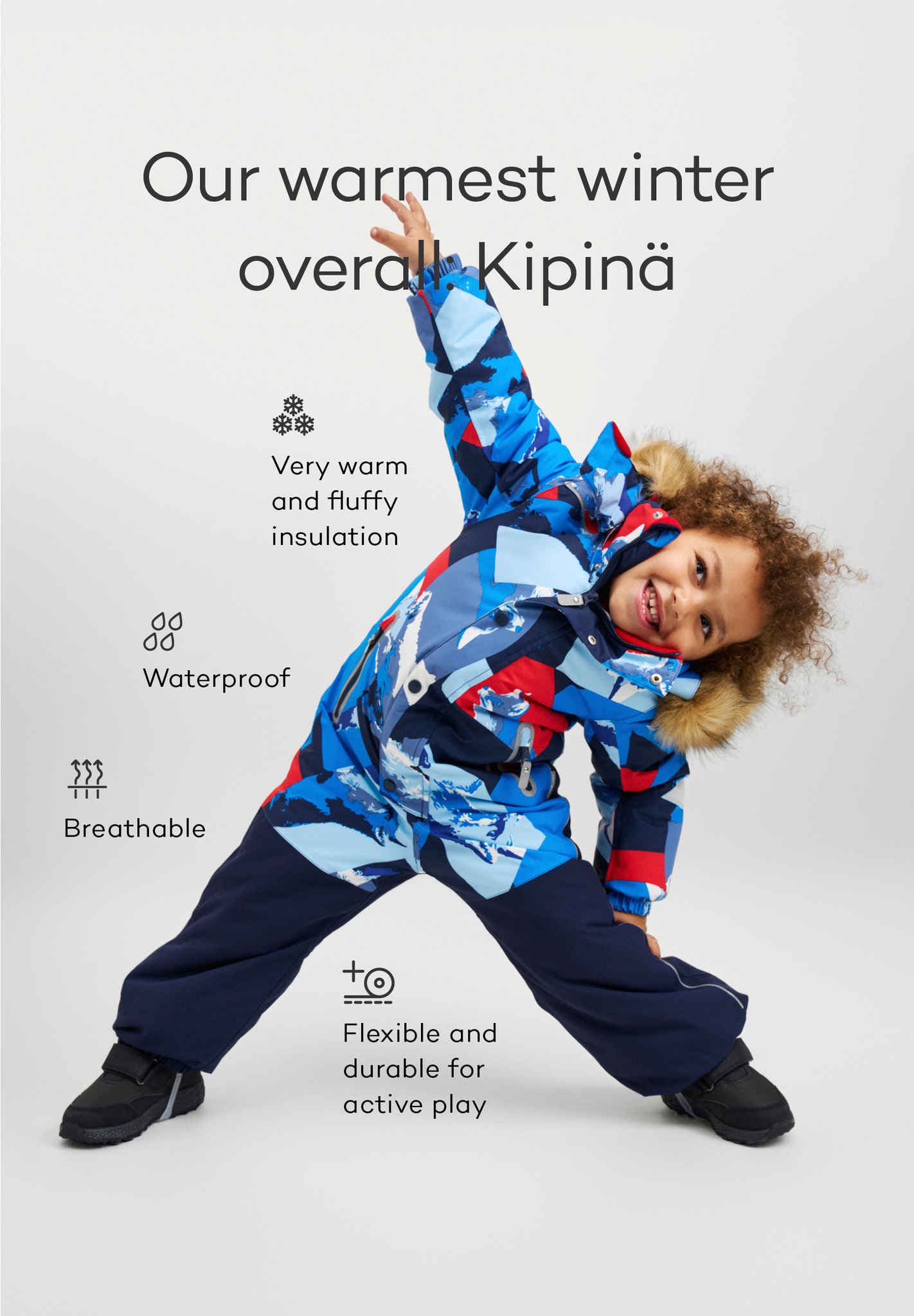 Kids' waterproof snowsuit Kipina Winter